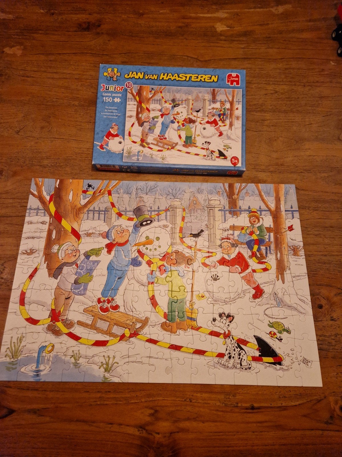 Jan van Haasteren Junior De Sneeuwpop 150 stukjes, Ophalen of Verzenden, Minder dan 500 stukjes, Gebruikt, Legpuzzel