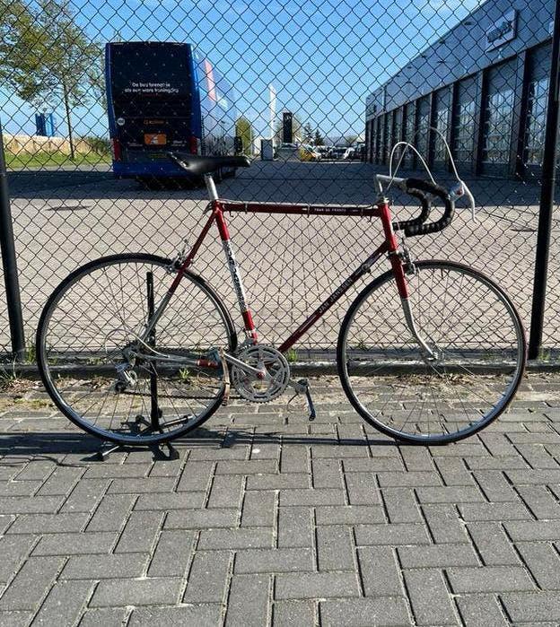 Super Vintage Jan Janssen rood Shimano 600 gerestaureerd!, Overige merken, Staal, Ophalen of Verzenden, Zo goed als nieuw