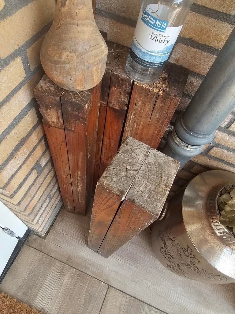 Oudteak tafelpoten, Ophalen, Gebruikt, Minder dan 180 cm, Palen