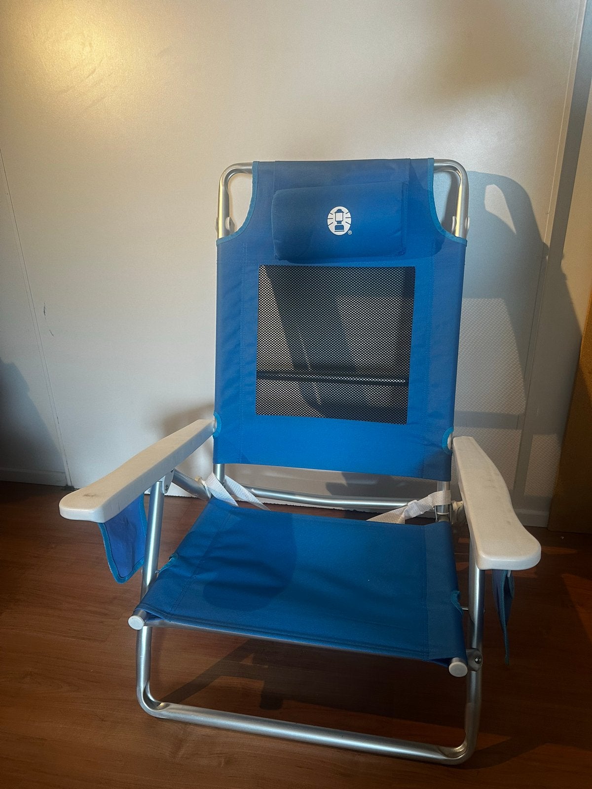 4 Comfortabele Coleman Campingstoelen - Blauw en Opvouwbaar, Ophalen, Gebruikt, Campingstoel