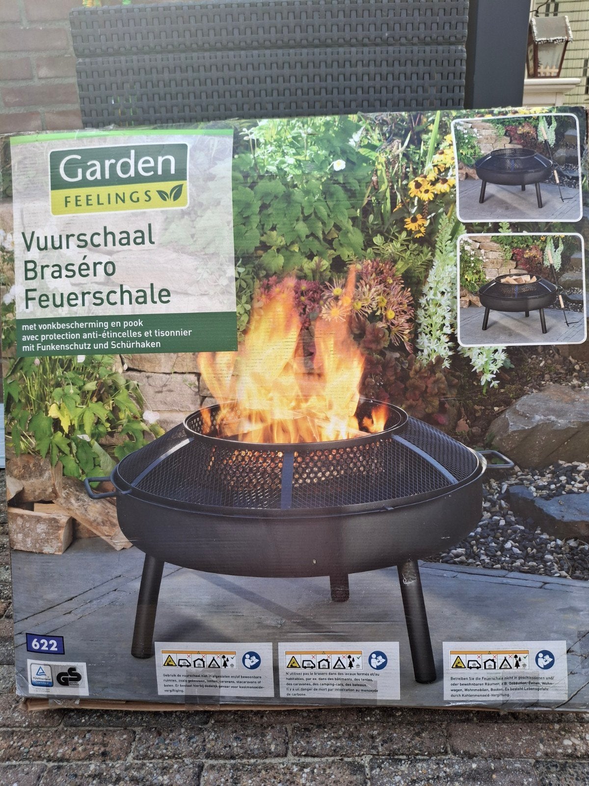 Nieuwe vuurschaal met Stookhout - Garden Feelings, Ophalen, Nieuw, Vuurkorf