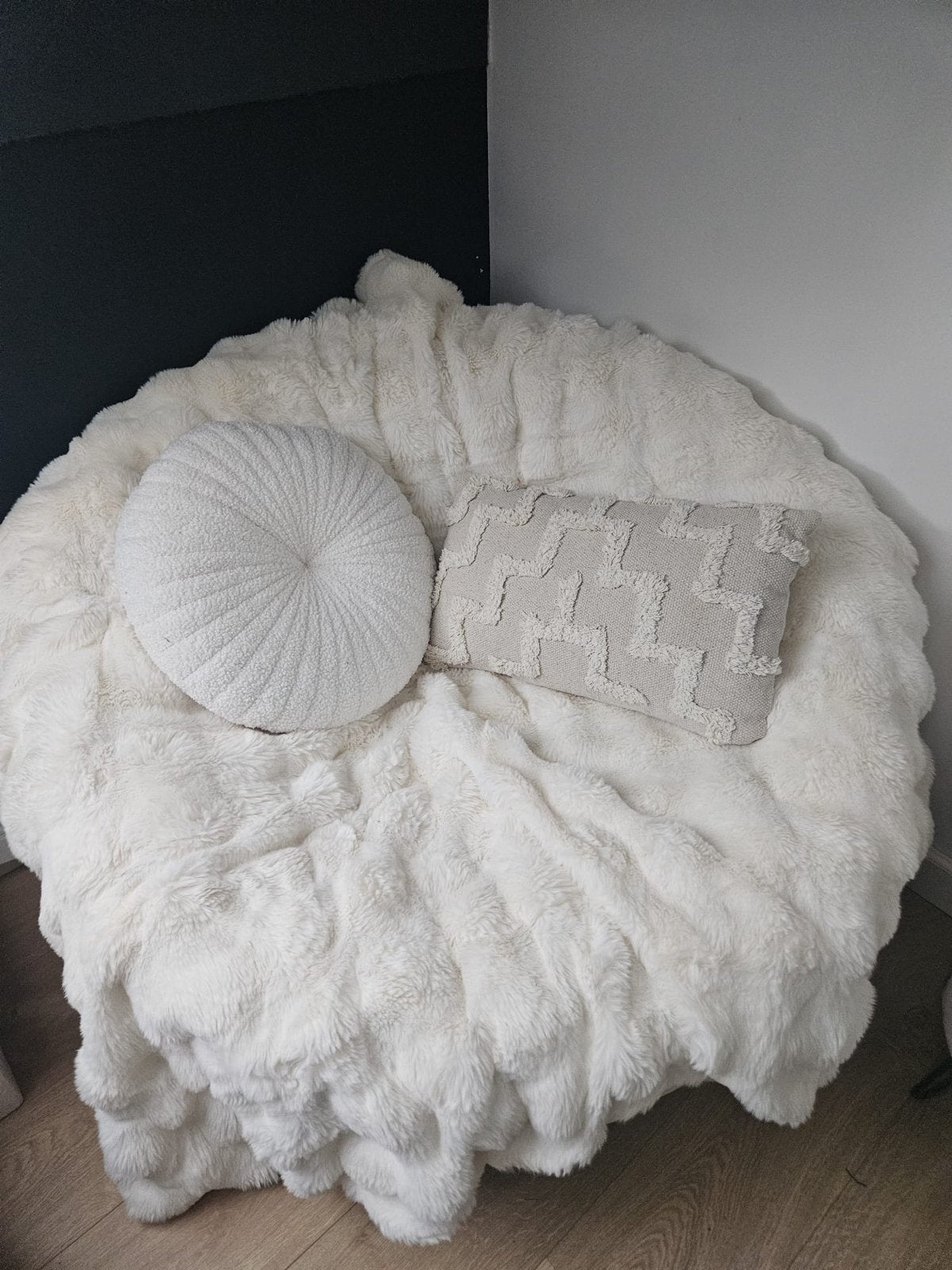 Papasan stoel met kussen - Rotan fauteuil, Gebruikt, Overige kleuren, Riet of Rotan, Ophalen of Verzenden