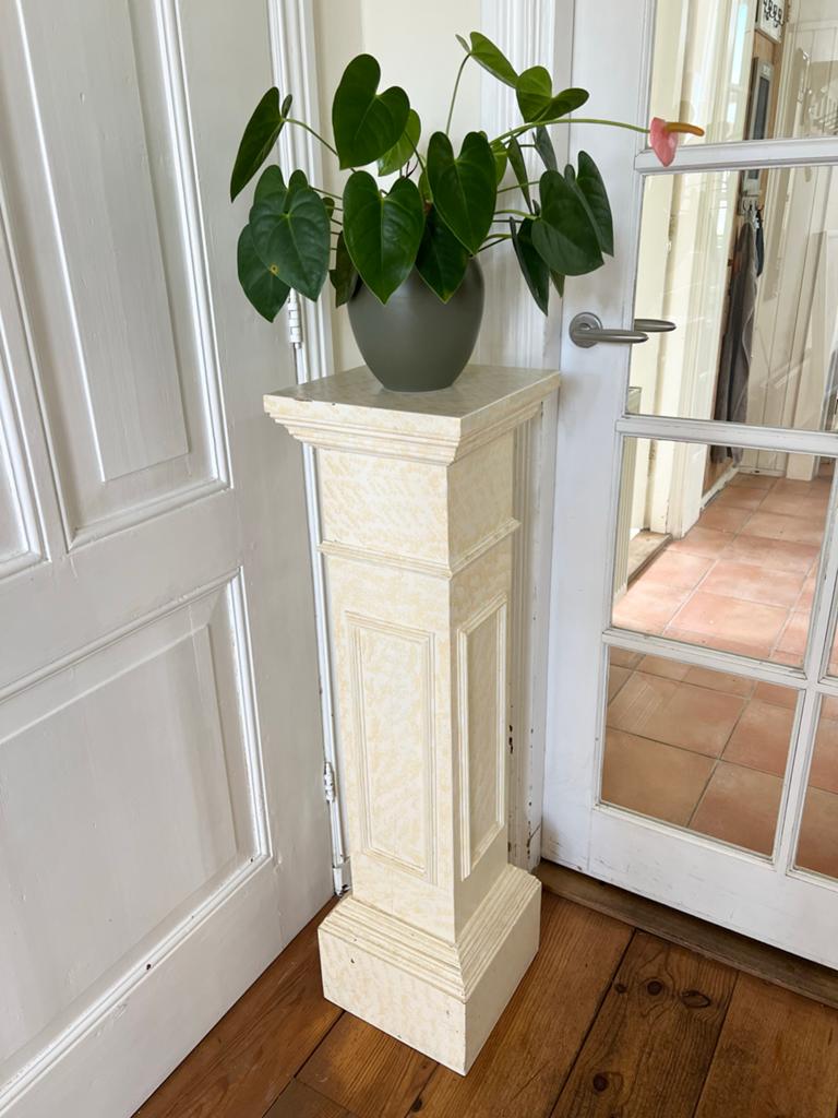 Houten plantenzuil / decoratieve sokkel – 100 cm hoog, Ophalen