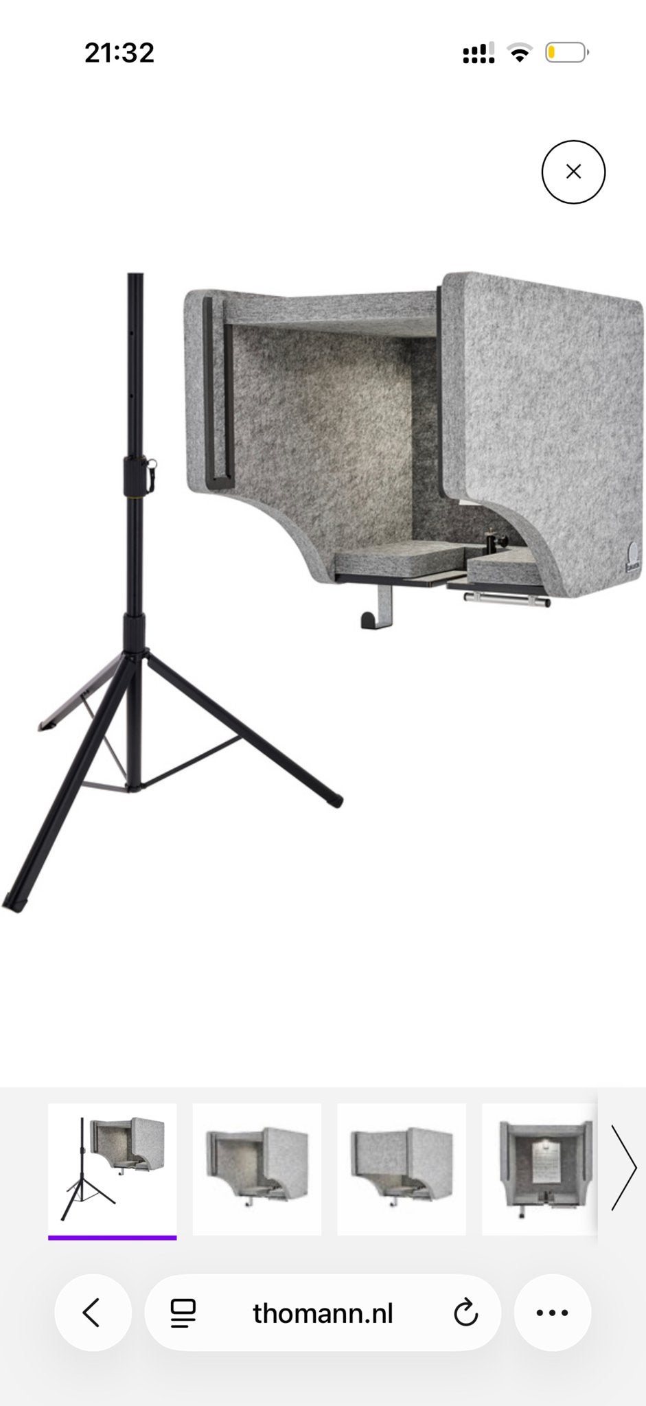 T.akustik Vocal Head Booth - Draagbare Zangcabine, Ophalen, Zo goed als nieuw