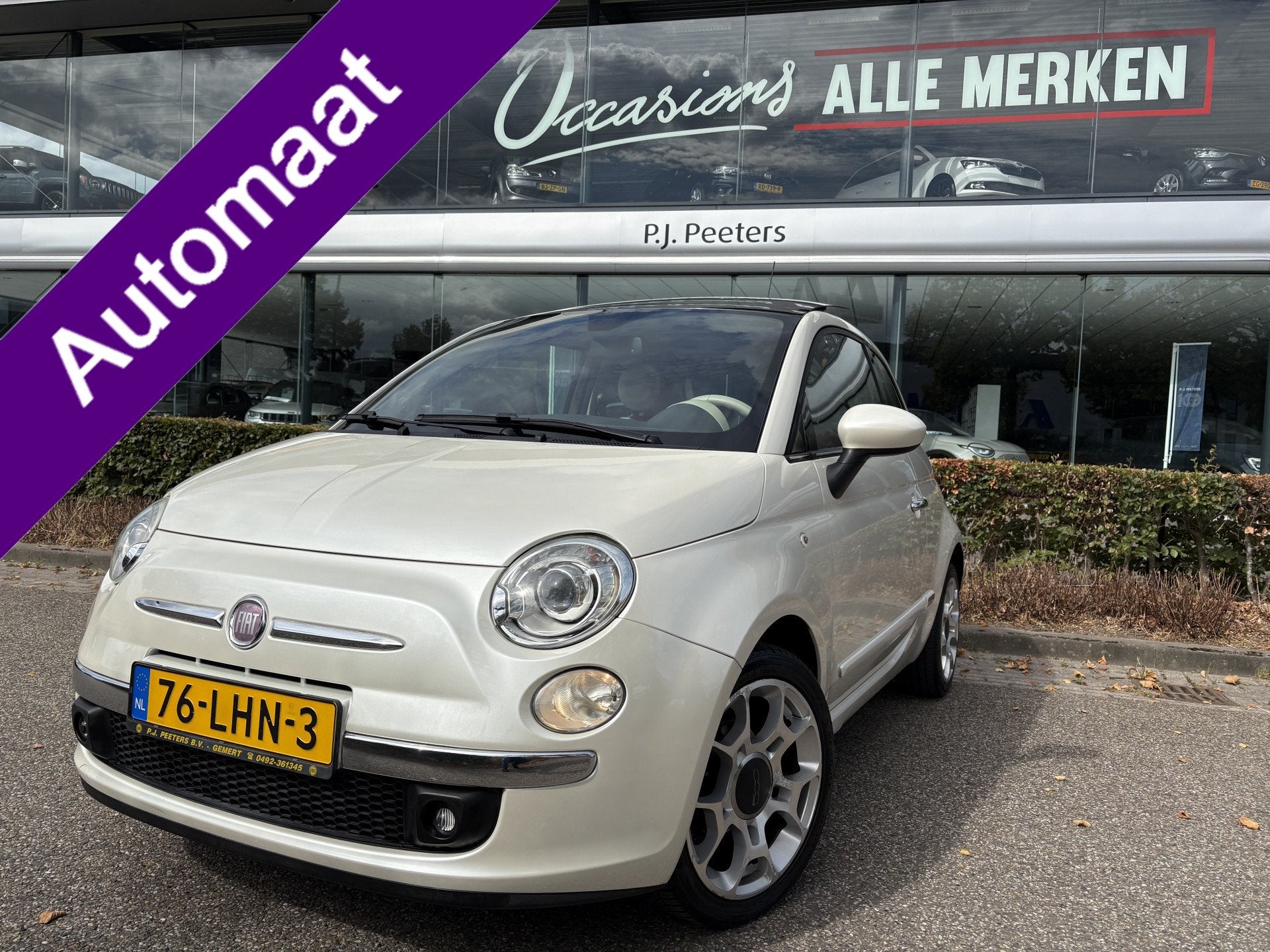 Fiat 500 1.2 Rock schuif/kanteldak - Automaat - Airco - Park, Auto's, Fiat, Euro 5, Gebruikt, 1242 cc, Bedrijf