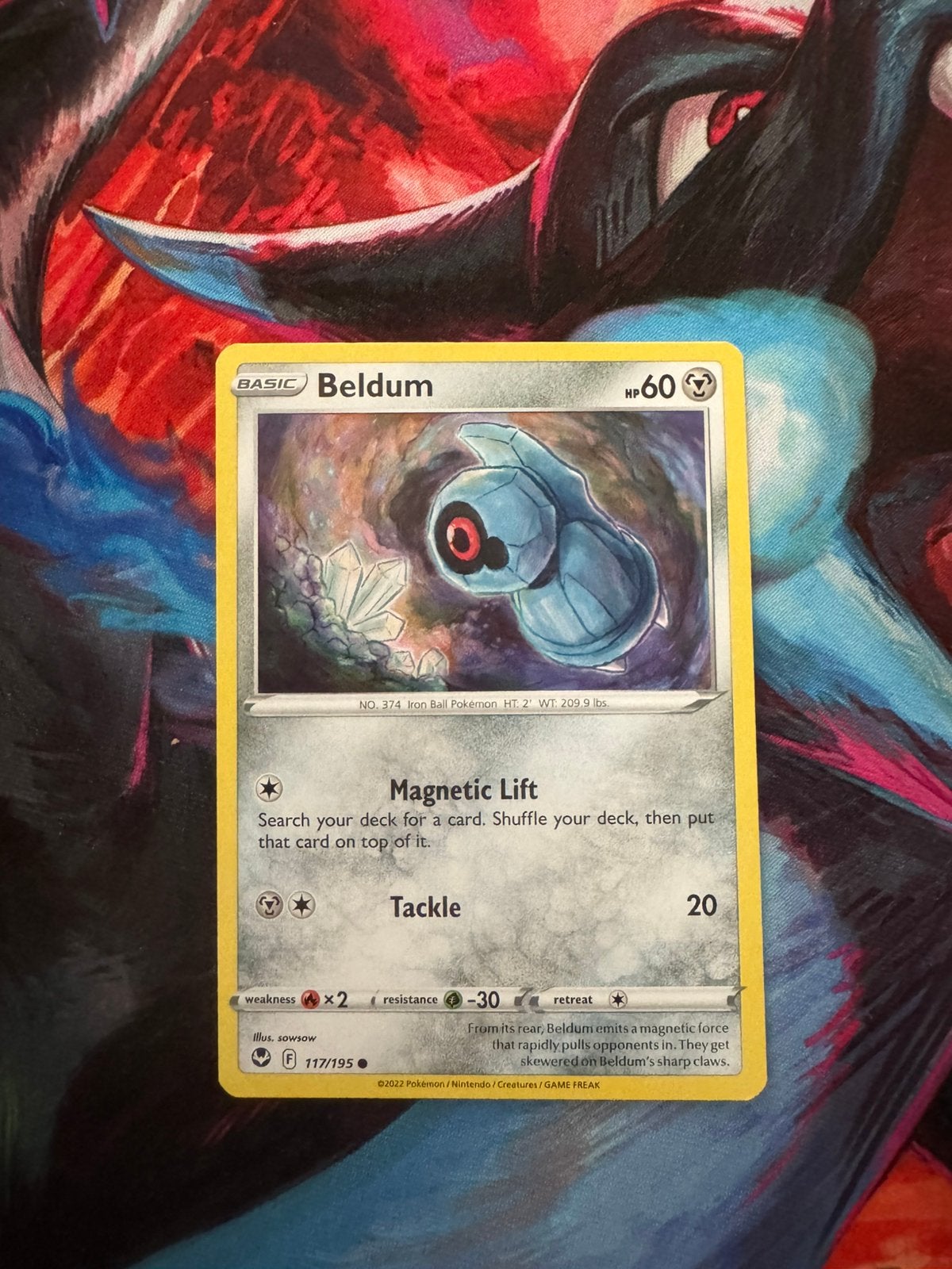 Pokémon kaarten Beldum #117, Ophalen of Verzenden, Zo goed als nieuw, Losse kaart