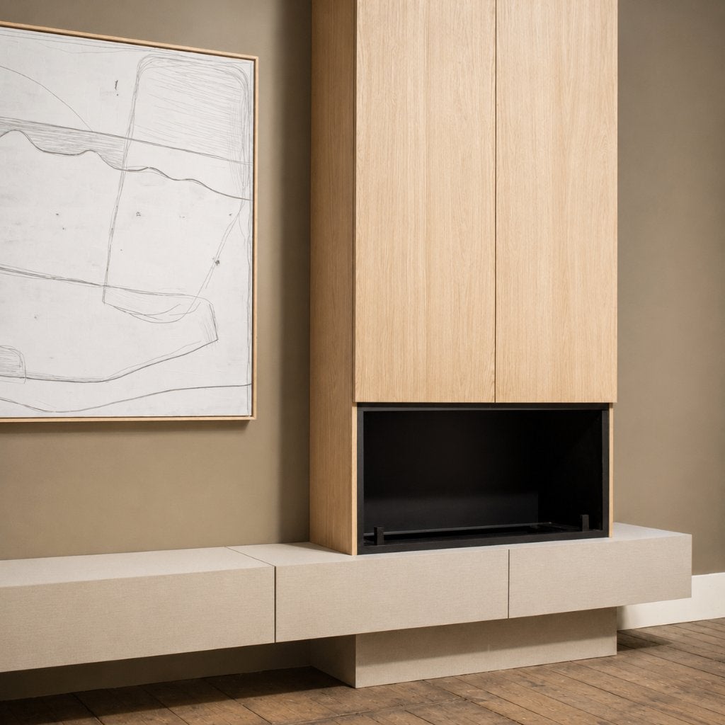 Haardmeubel showroommodel, 200 cm of meer, Ophalen of Verzenden, Zo goed als nieuw, 200 cm of meer