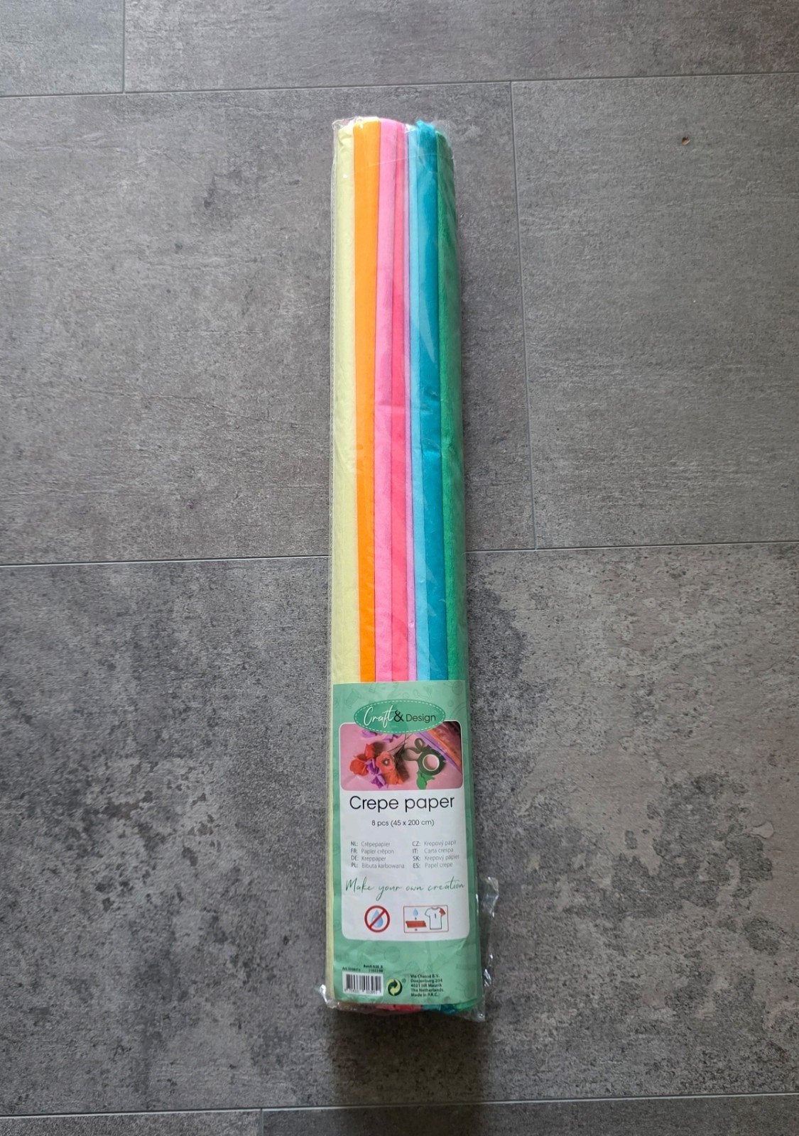 Craft & Design crêpepapier crepe papier crêpeband NIEUW, Ophalen of Verzenden, Nieuw