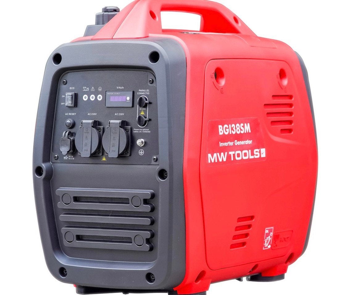 Geluidsarme benzine inverter generator 3,8 kW 230 V MW Tools