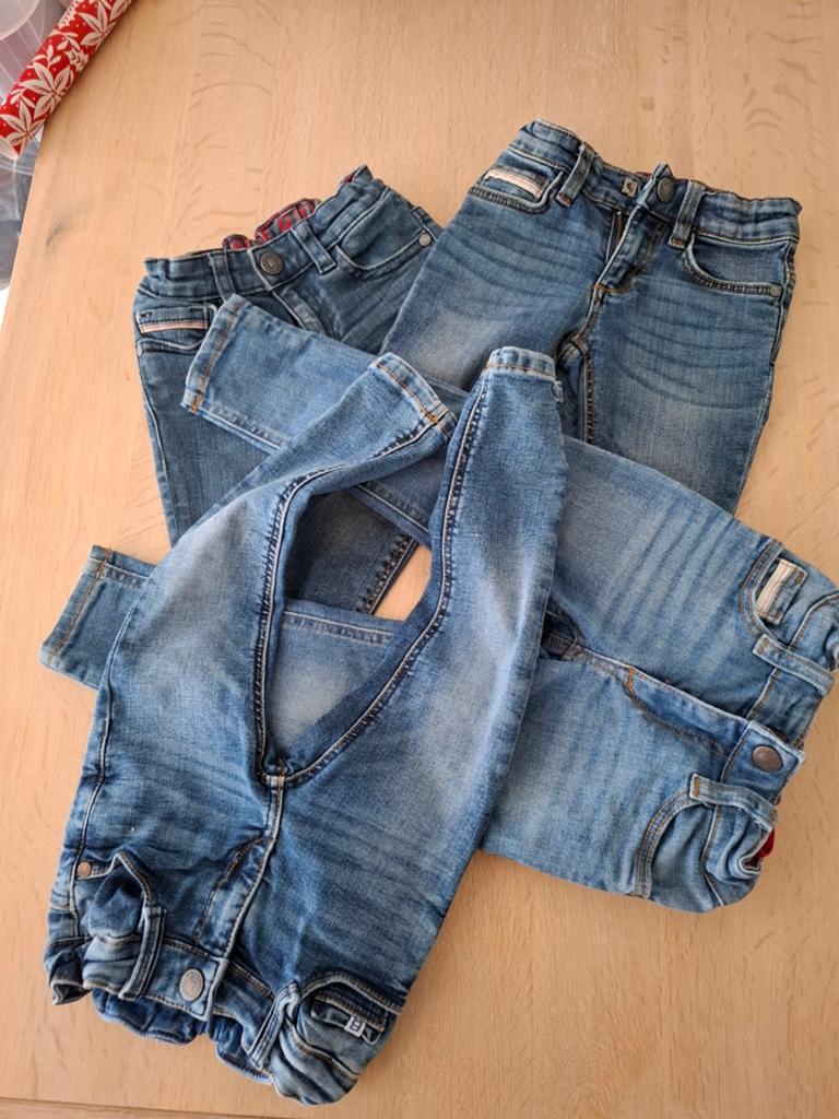 4x jeans mt 92 skinny samen voor...., Kinderen en Baby's, Kinderkleding | Maat 92, Ophalen of Verzenden, Jongen, Broek