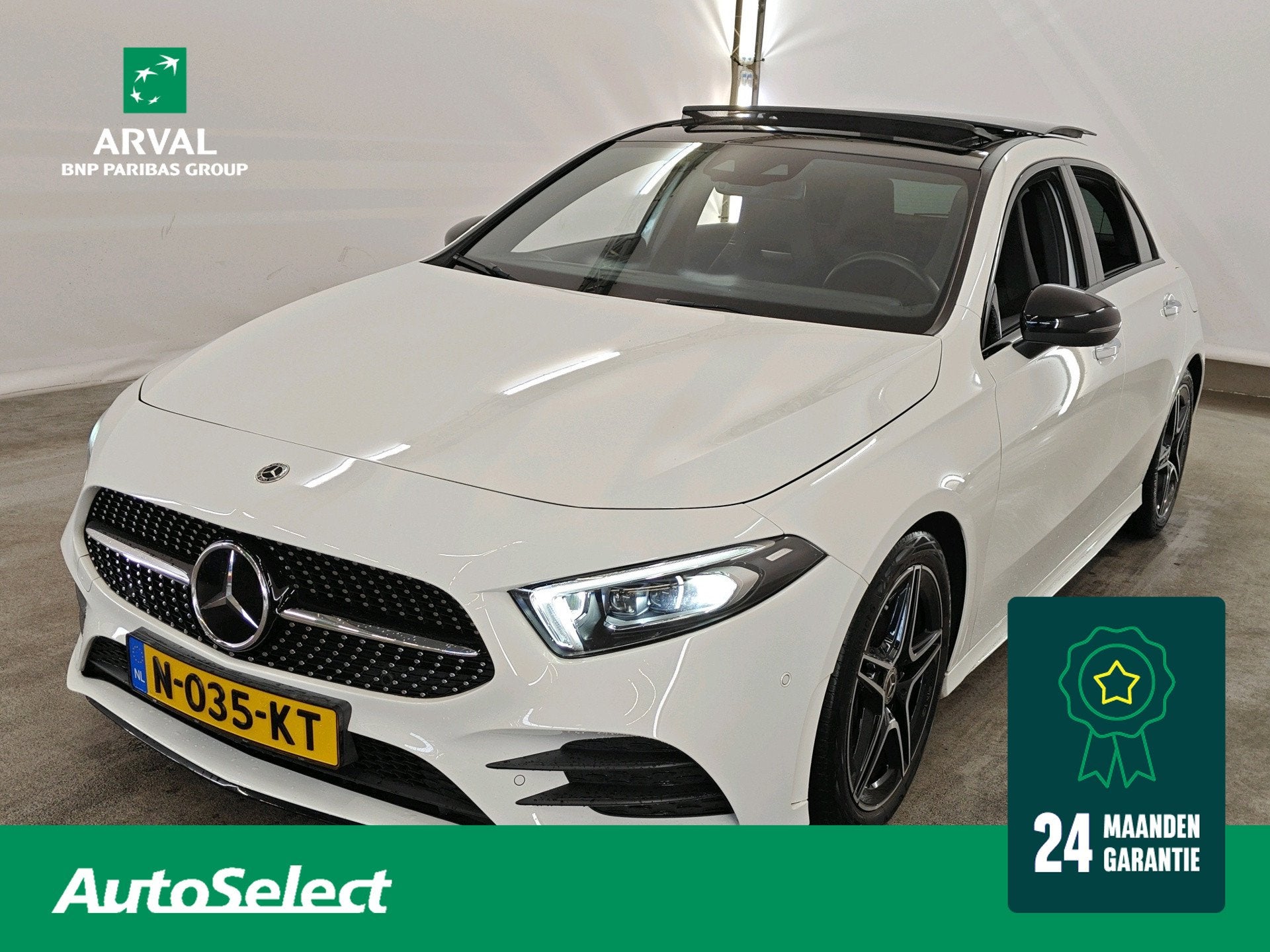 Mercedes-Benz A-klasse 200 163pk Automaat AMG Business Solut, Gebruikt, 4 cilinders, Origineel Nederlands, Bedrijf