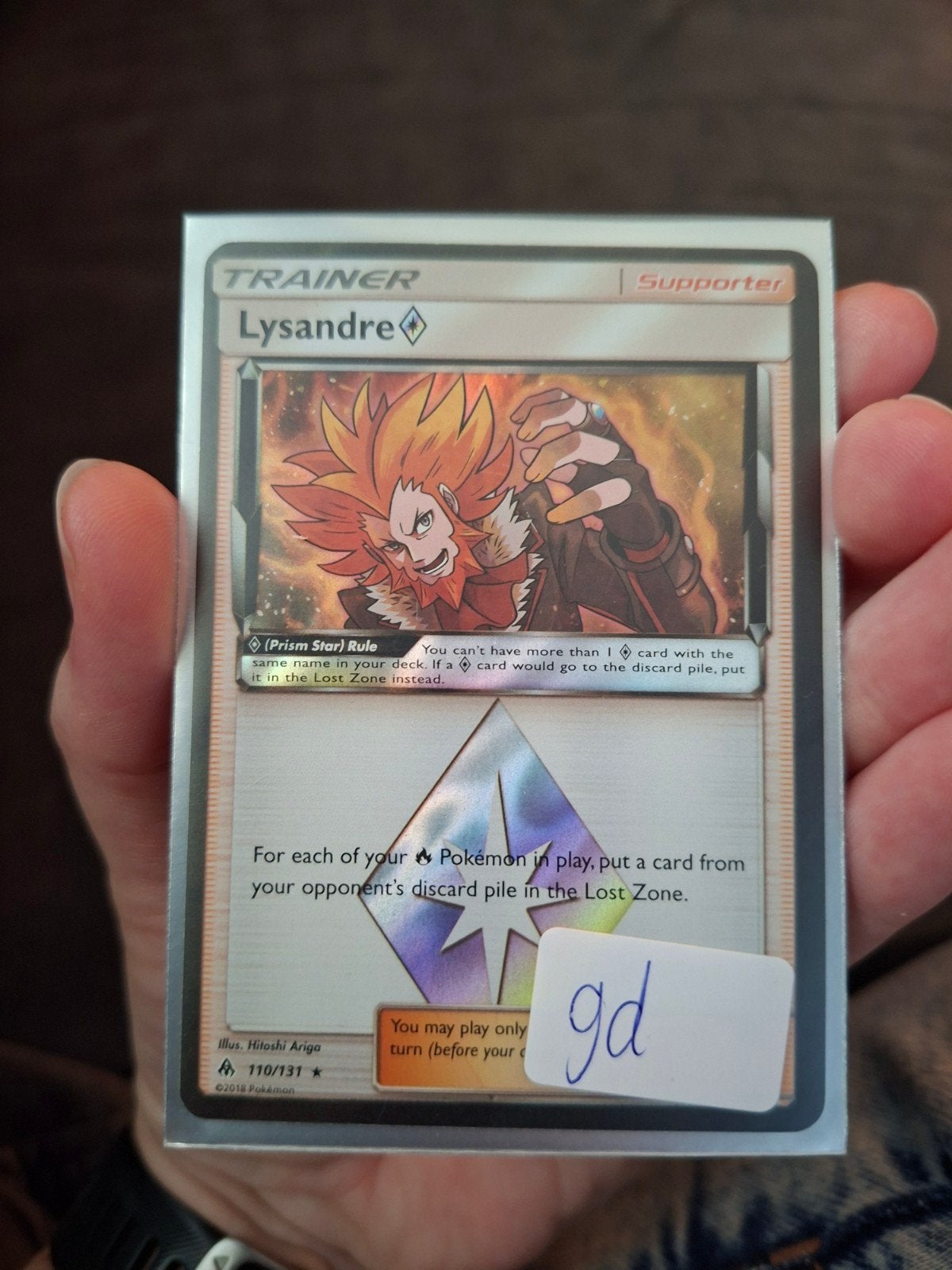 Pokémon TCG Lysandre Prism Star Trainer Kaart, Ophalen of Verzenden, Zo goed als nieuw, Losse kaart