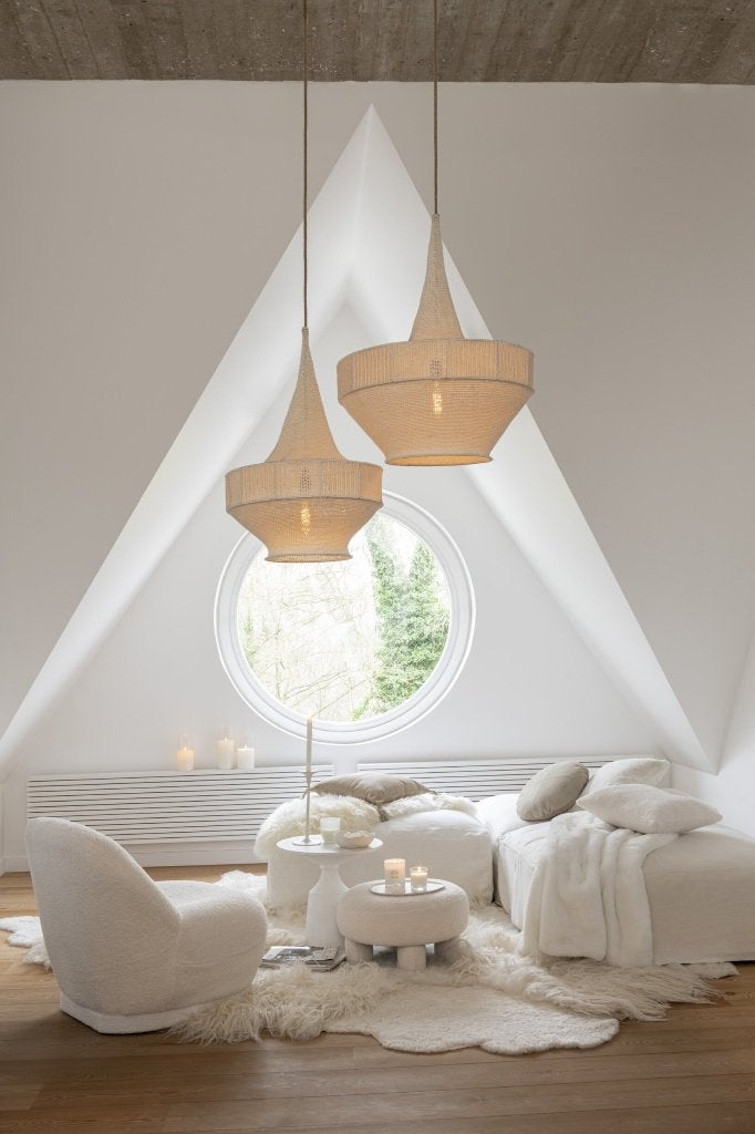 J-Line Hoes Voor Poef Monaco Linnen, Huis en Inrichting, Rond, Nieuw, Minder dan 50 cm, Ophalen of Verzenden