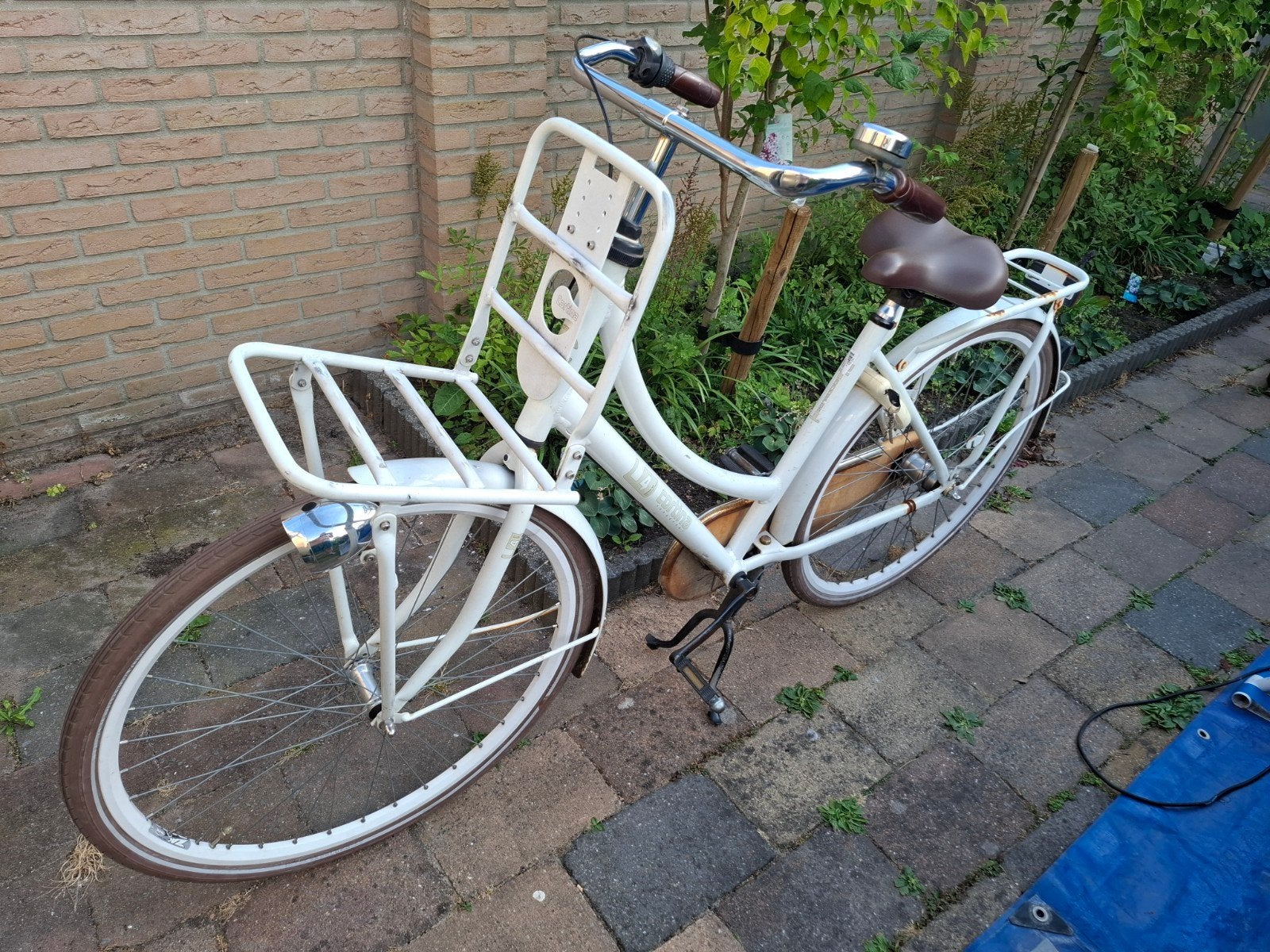 Cortina U4 Transportfiets 28 inch 50cm wit, Fietsen en Brommers, Fietsen | Dames | Damesfietsen, Terugtraprem, Gebruikt, 50 tot 53 cm