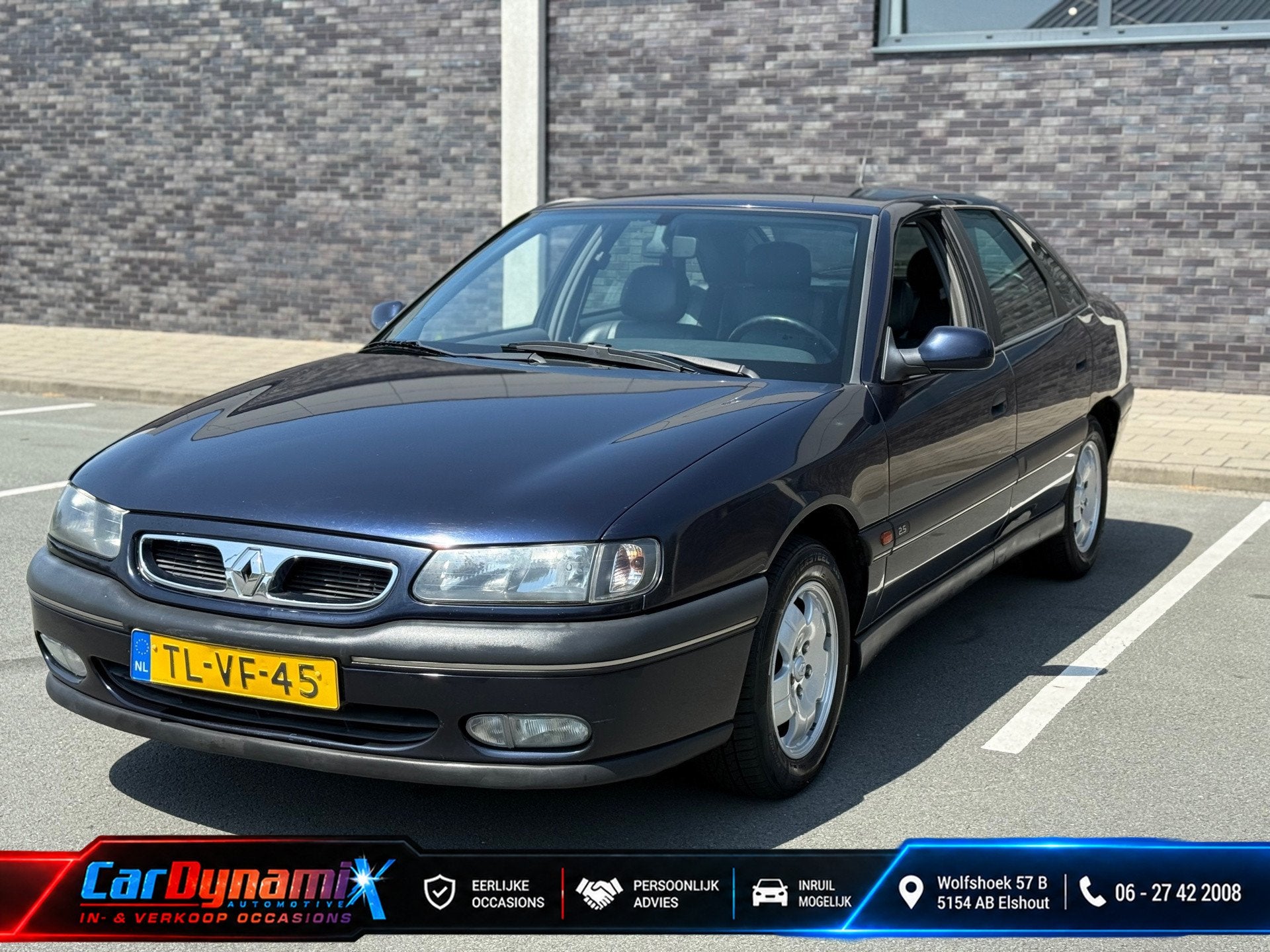 Renault Safrane 2.5 RXE | Automaat | Leder | Airco | Zeldzaa, Gebruikt, Blauw, Bedrijf, 2435 cc