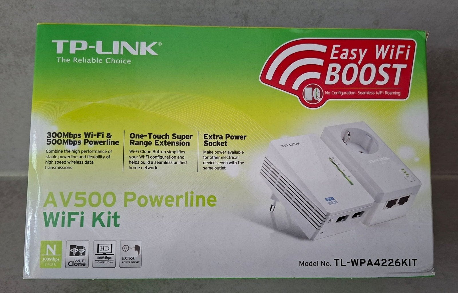 TP-Link AV500 Powerline WiFi Kit (TL-WPA4226KIT), Computers en Software, WiFi-versterkers, Ophalen of Verzenden, Zo goed als nieuw