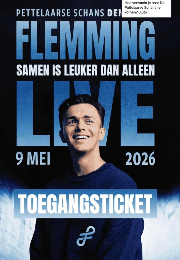 3 tickets flemming 9 mei Den Bosch, Tickets en Kaartjes, Twee personen