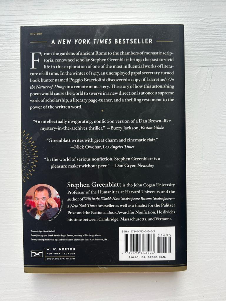The Swerve: How the World Became Modern - Stephen Greenblatt, Boeken, Ophalen of Verzenden, Zo goed als nieuw