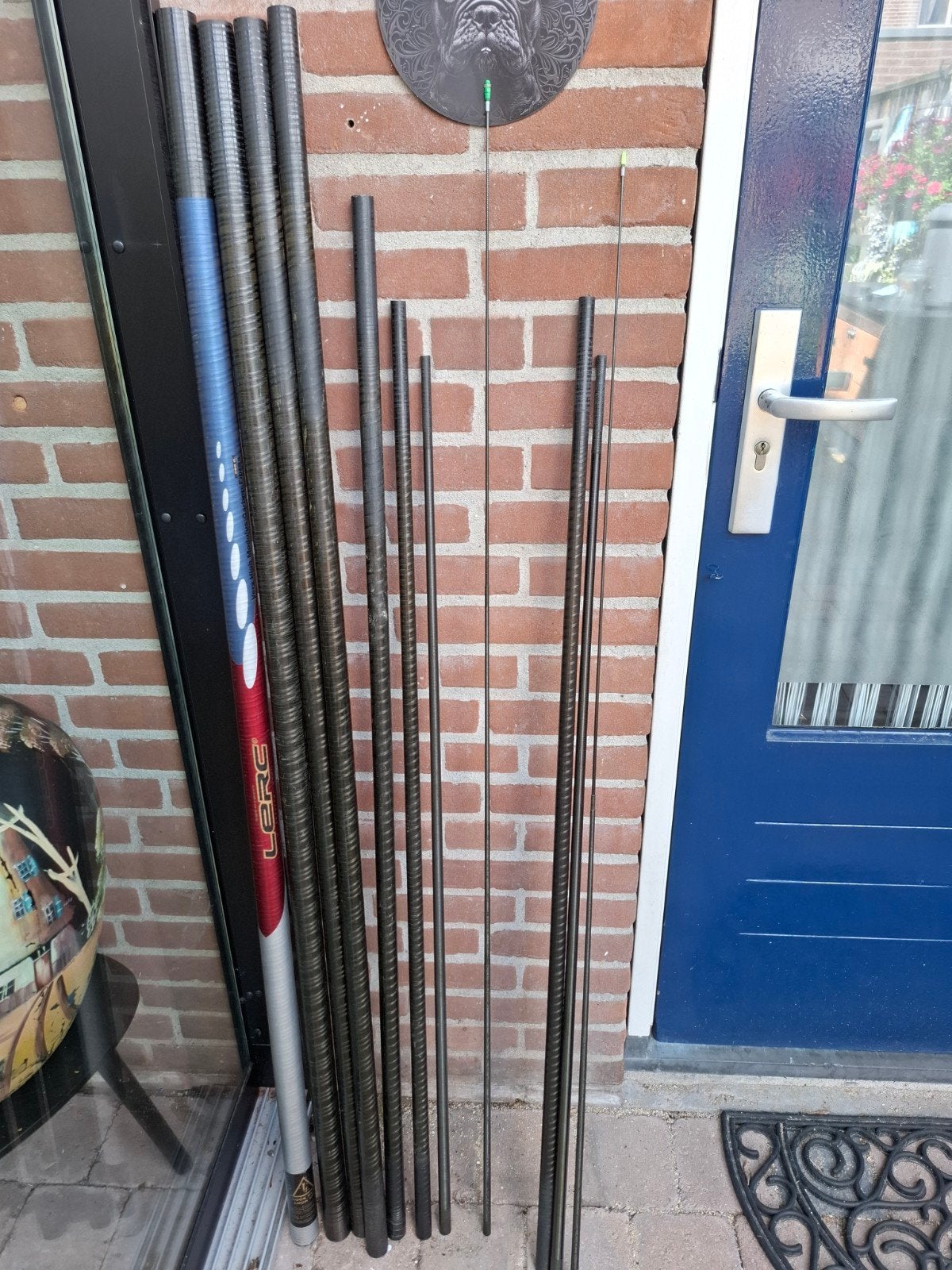 LERC Vastehengel 11m met Extra topset met elastiek, Ophalen of Verzenden, Gebruikt, Vaste hengel