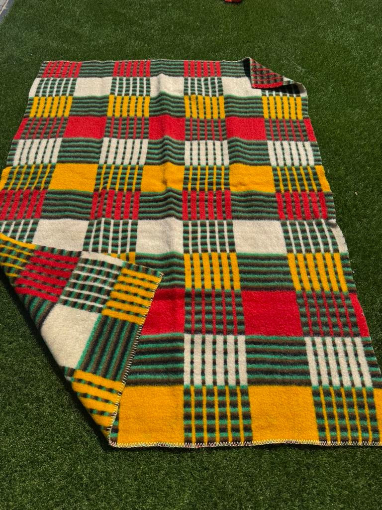 140x220 vintage wollen Didas deken 100%wol, Ophalen of Verzenden, Gebruikt