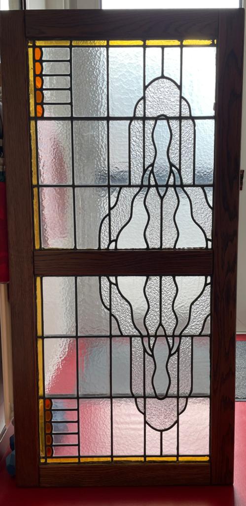 5x glas in lood raam, Doe-het-zelf en Verbouw, Glas en Ramen, Ophalen, Zo goed als nieuw, Glas in lood, Minder dan 80 cm