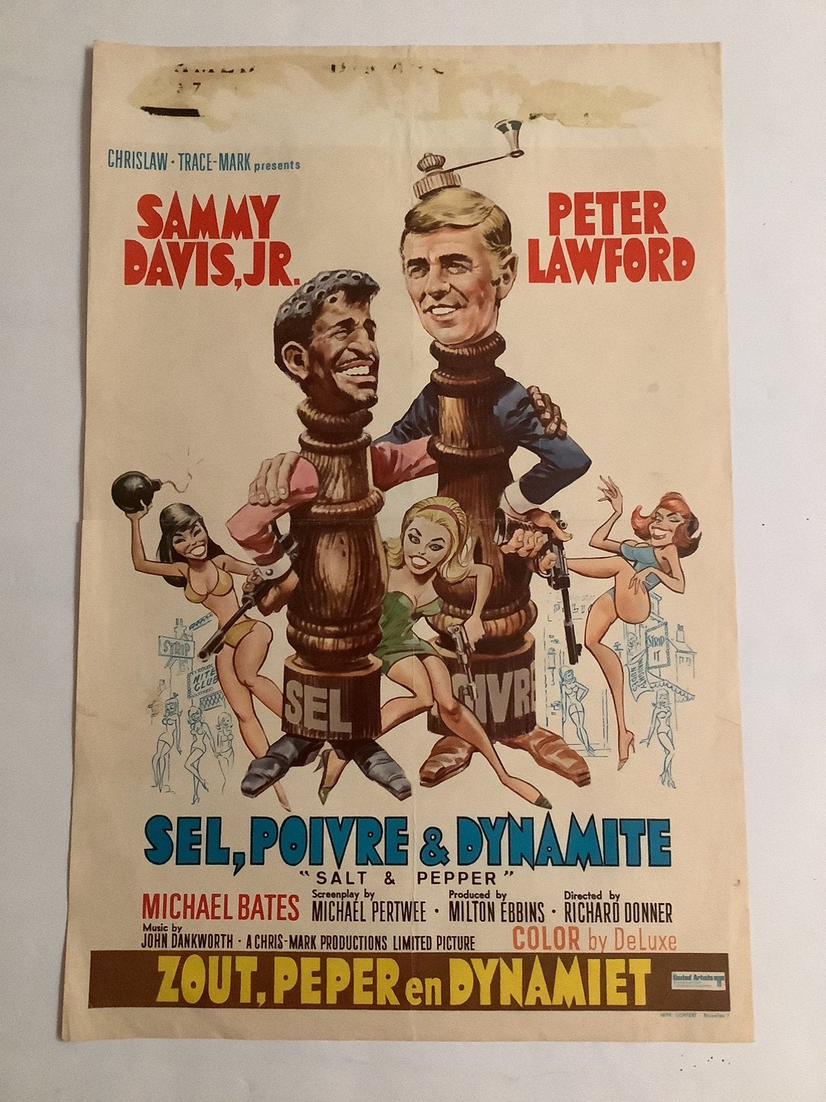 PEPPER & SALT    Filmposter   36-54 cm   Used, Verzenden, Zo goed als nieuw, Deurposter of groter, Film en Tv