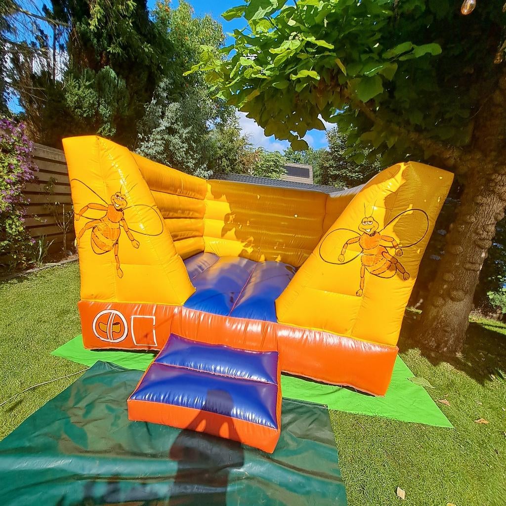 Springkussen 3x3m met blower, Hobby en Vrije tijd, Feestartikelen | Verhuur, Ophalen, Gebruikt