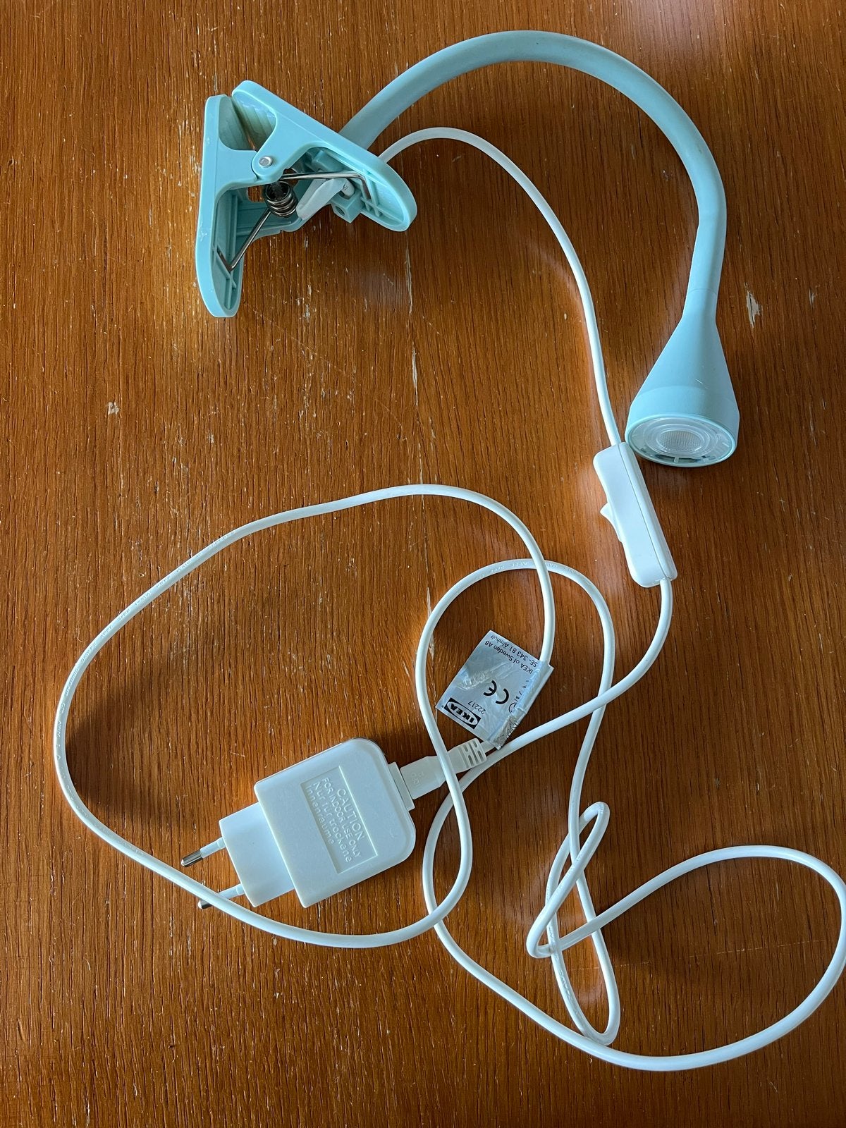 IKEA JANSJÖ LED-klemlamp, blauw, kort gebruikt, Blauw, Kunststof, Zo goed als nieuw, Verstelbaar