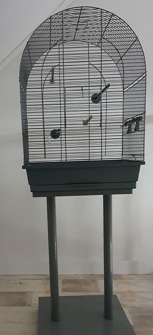 vogelkooi op standaard, Dieren en Toebehoren, Vogels | Hokken en Kooien, Ophalen, Zo goed als nieuw, Metaal, Vogelkooi
