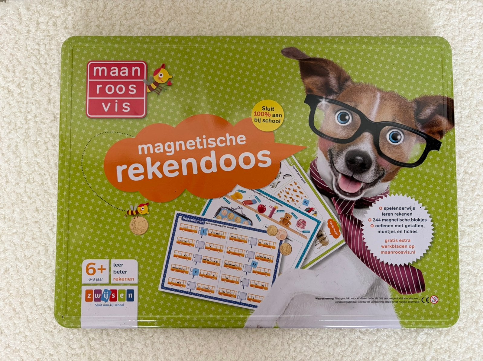 Magnetische Rekendoos 6+ - Maan Roos Vis, Ophalen of Verzenden, Zo goed als nieuw