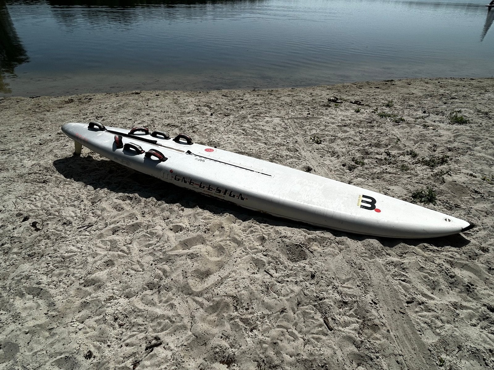 Mistral One Design Olympic Board 96 surfplank met zeil, Mistral, Gebruikt, 6.5 m² tot 8 m², 300 cm of meer