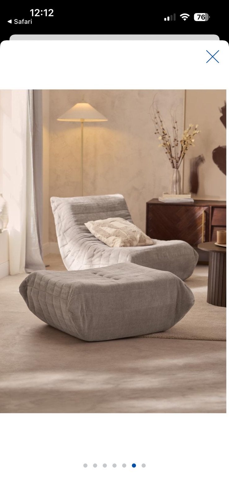 2 x toga, 1 x poef Lidl nieuw in verpakking, Ophalen, Zo goed als nieuw, Beige