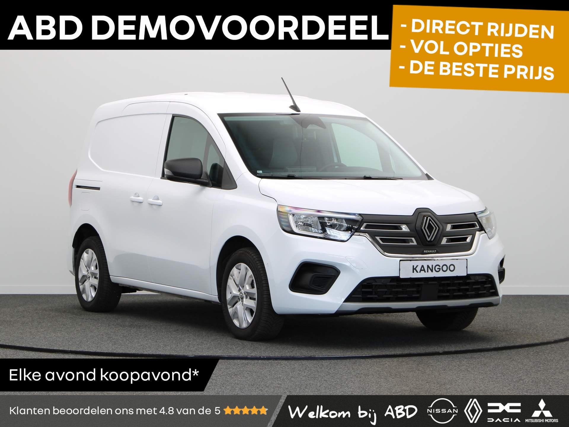 Renault Kangoo E-Tech Extra L1 44 kWh | Stoel- en stuurwielv, Stof, Renault, Origineel Nederlands, 2 stoelen