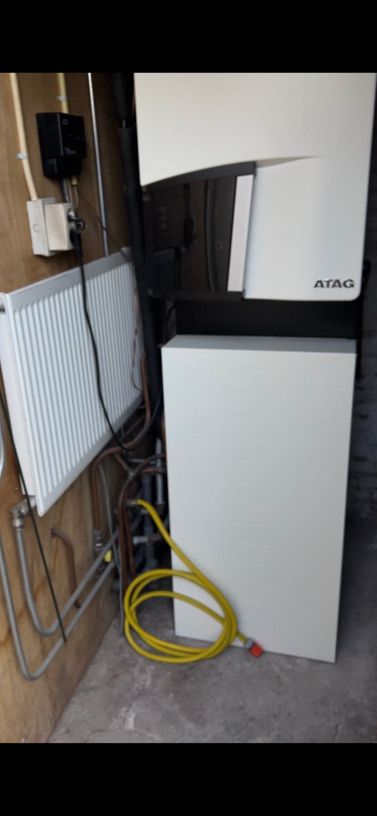 ATAG Q-Solar Q25SC HR-ketel zonneboiler + 2 collectoren, Ophalen, Gebruikt, Hoog rendement (Hr), Cv-ketel of Combi-ketel