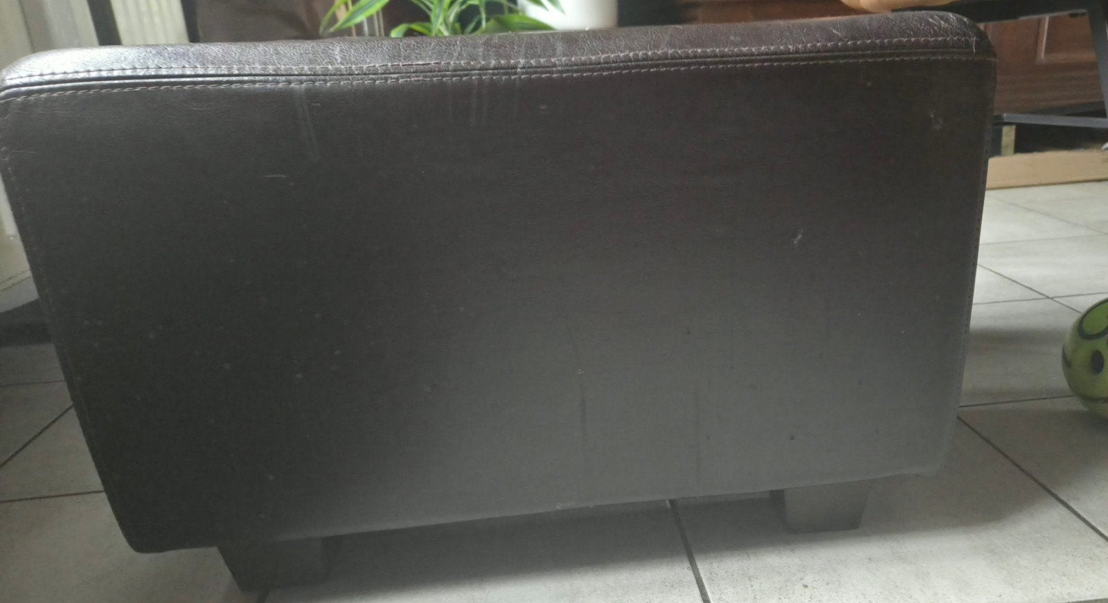 Bruine kleurige hocker, Ophalen, Gebruikt, Leer, 50 tot 75 cm