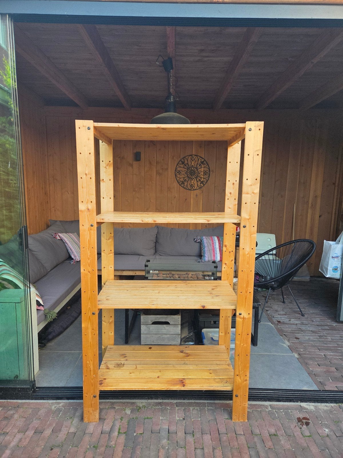Ikea Hejne houten stellingkast, Huis en Inrichting, Ophalen, Gebruikt