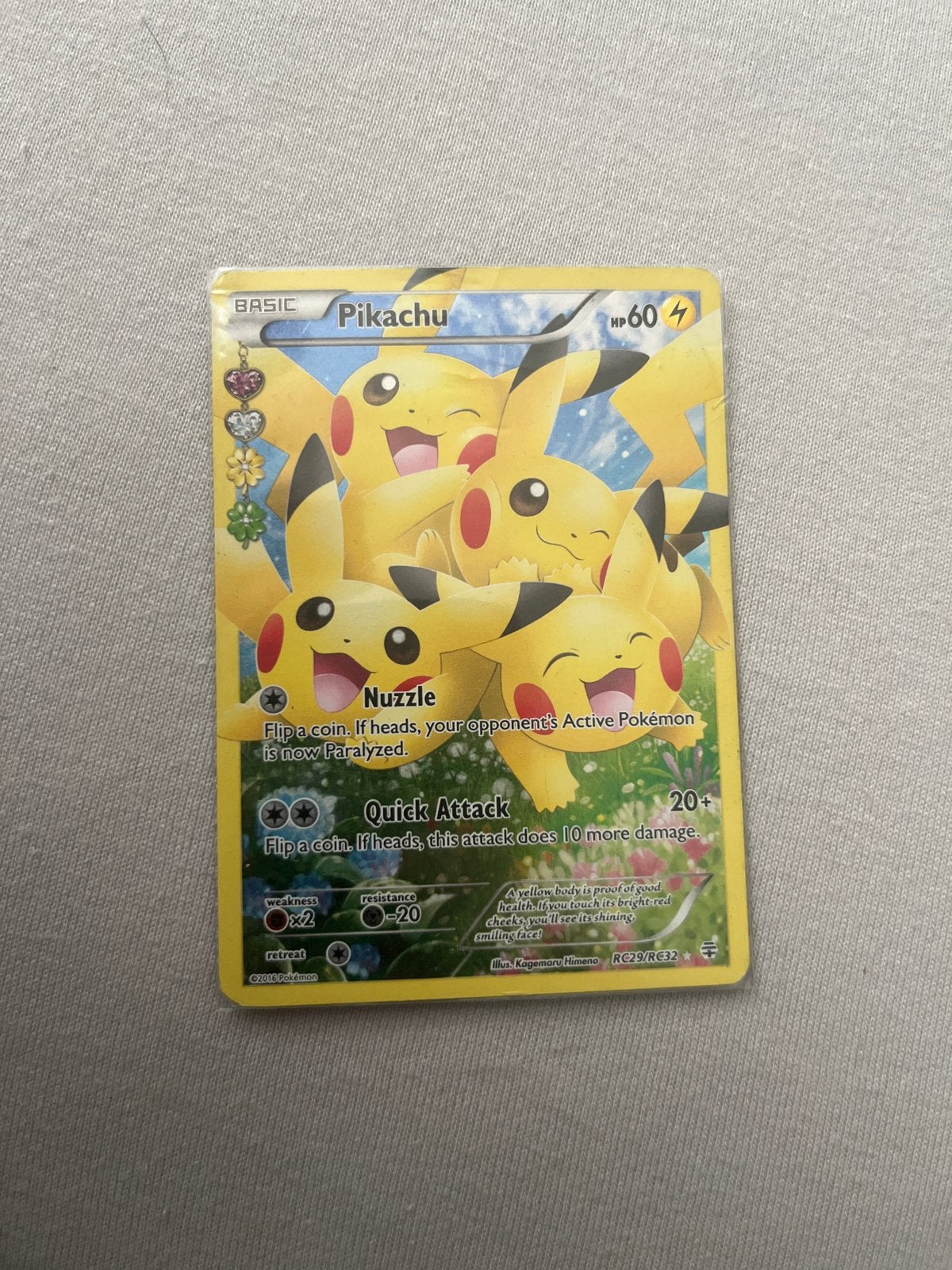 Pikachu Pokémon Kaart RC29/RC32 - Zo goed als nieuw, Hobby en Vrije tijd, Ophalen of Verzenden, Zo goed als nieuw, Losse kaart