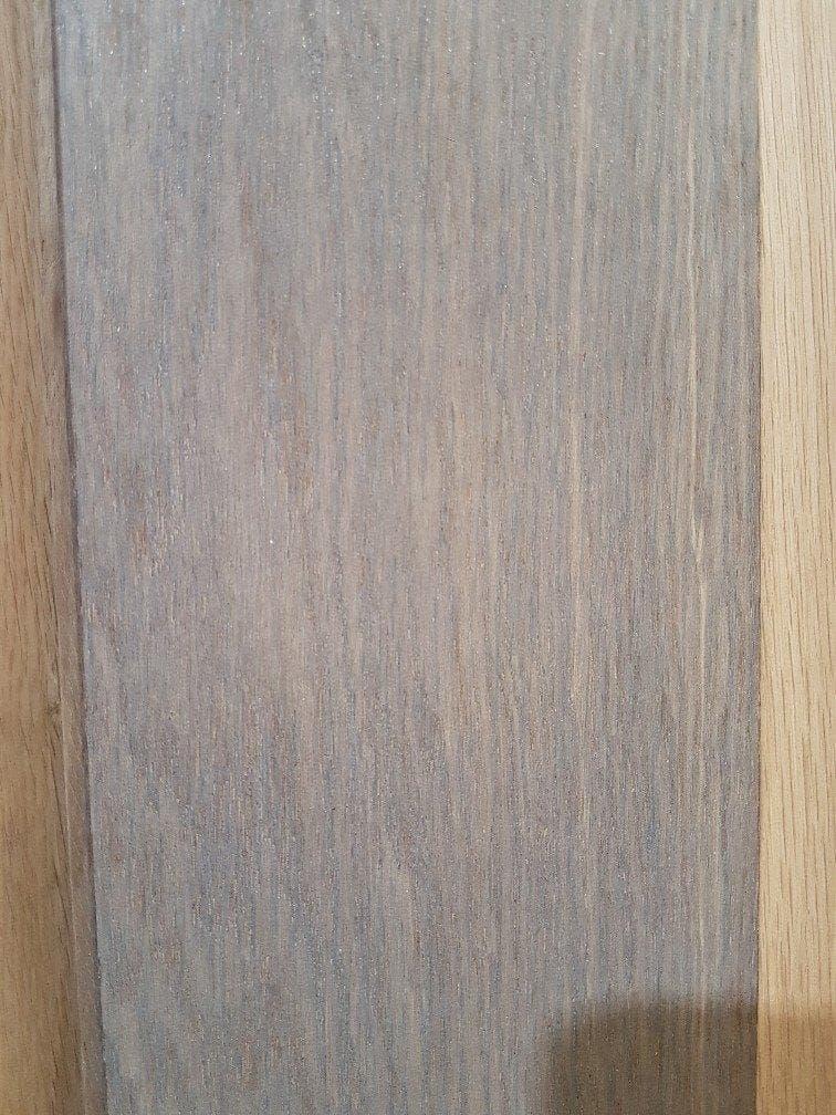 RESTPARTIJ; 16,6 M2 EIKEN VLOERDELEN GEROOKT & GRIJS GEOLIED, Nieuw, 10 m² of meer, 10 tot 30 cm, Hout