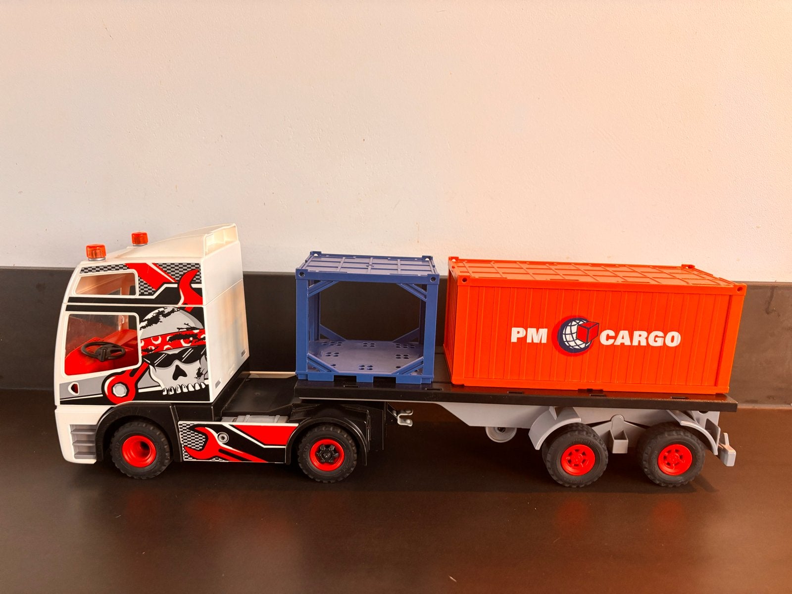 Playmobil vrachtwagen met containers, Ophalen of Verzenden, Gebruikt