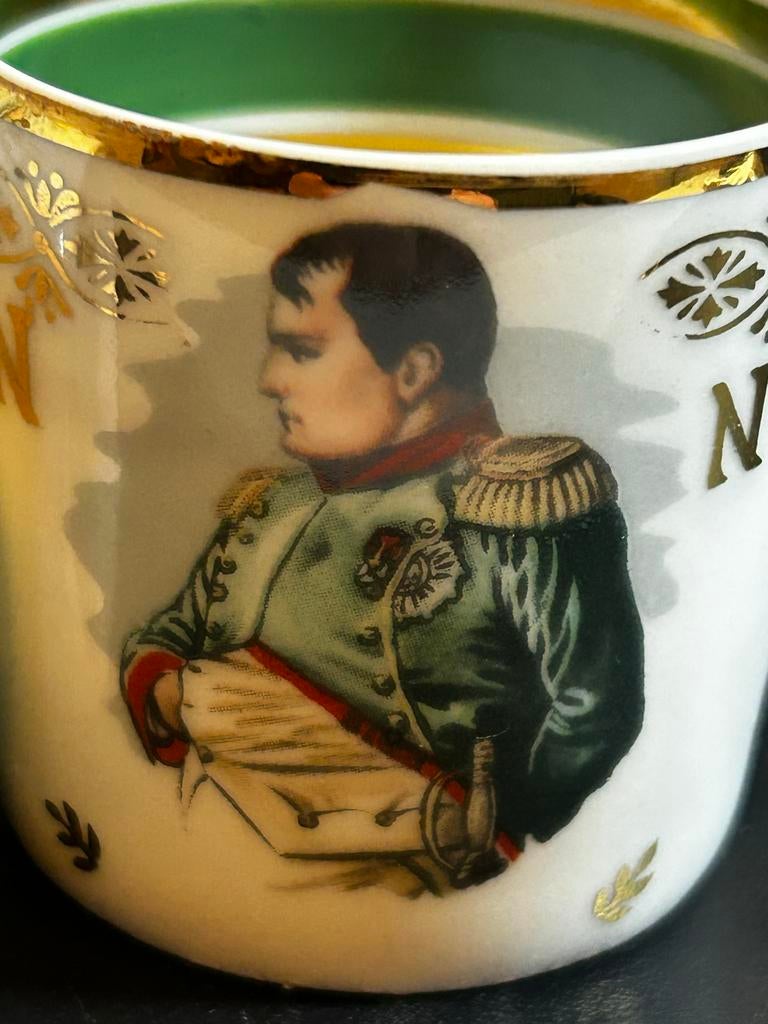 Antieke Franse Napoleon en Josephine espresso kopjes, Antiek en Kunst, Antiek | Servies compleet, Ophalen of Verzenden