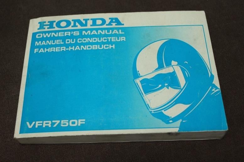 Honda VFR750F 1994 motorcycle owner's manual VFR 750 F, Motoren, Handleidingen en Instructieboekjes, Honda, Ophalen of Verzenden