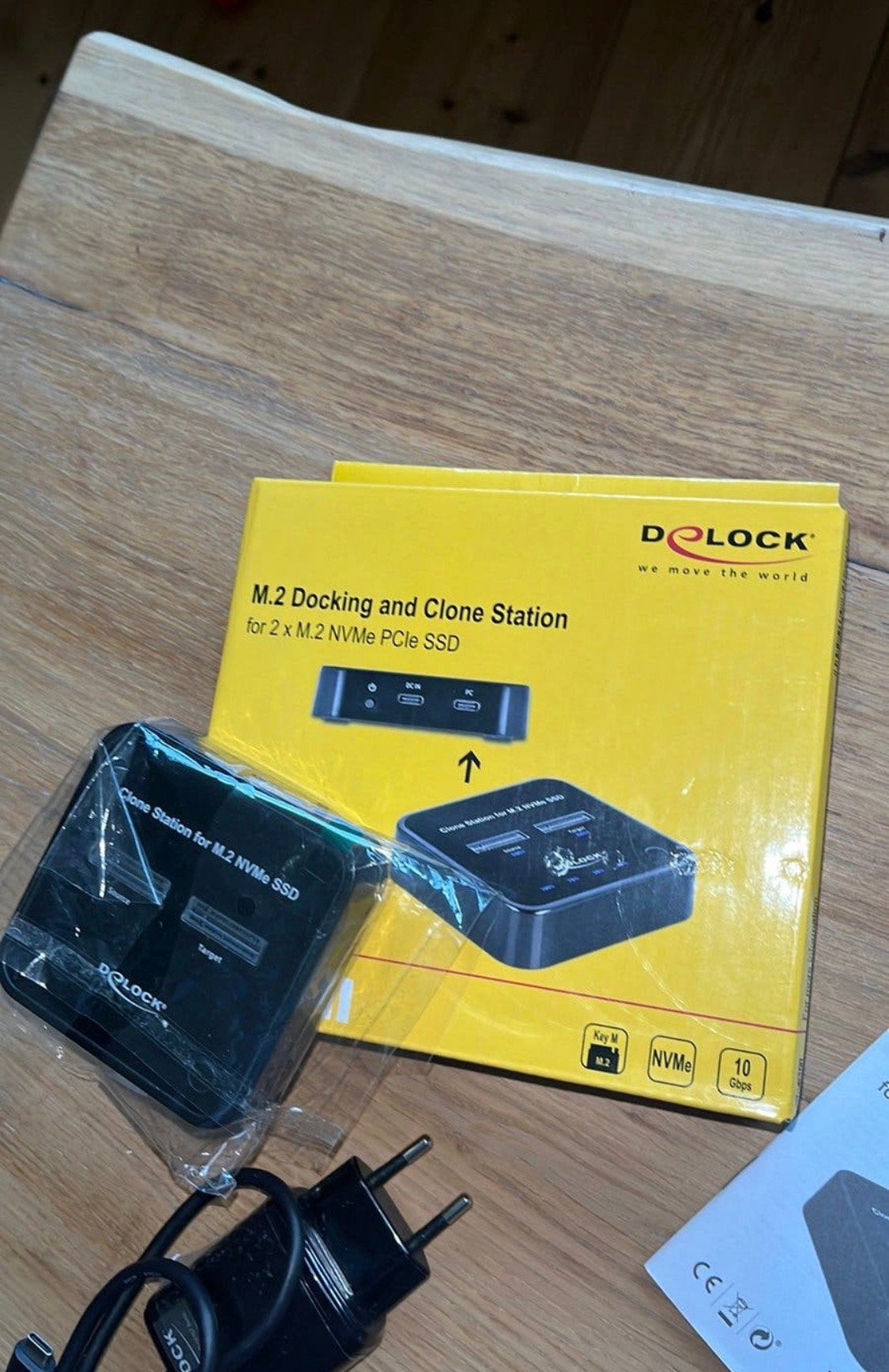 DeLock M.2 Docking and Cloning Station (ALLEEN NVMe) 10Gbps, Ophalen of Verzenden, Nieuw, Docking station, Harde schijf