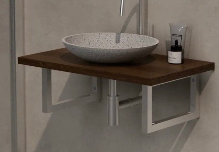 RVS ophang beugelset 51cm /wastafelmeubel/ boekenplank, Ophalen of Verzenden, Nieuw, Overige merken, Overige typen
