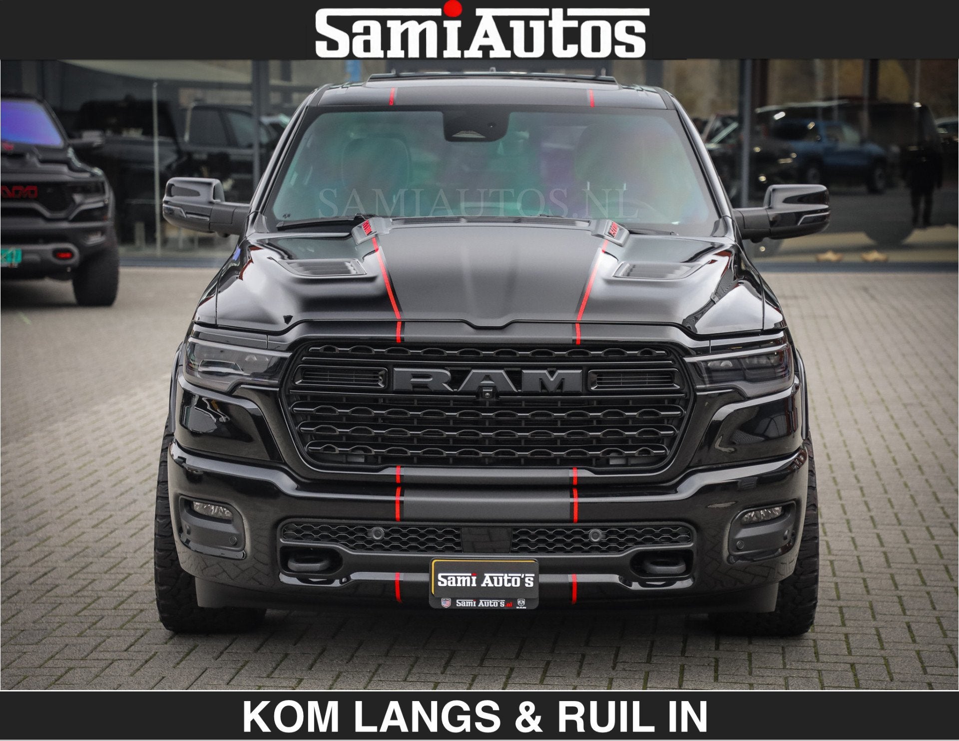 Dodge Ram Limited 540 PK | De Meest Luxe en Volle Pick-Up in, Automaat, Met garantie (alle), Zwart, Leder