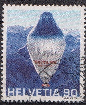 Zwitserland 1999 Luchtballon, Verzenden, Gestempeld, Overige thema's