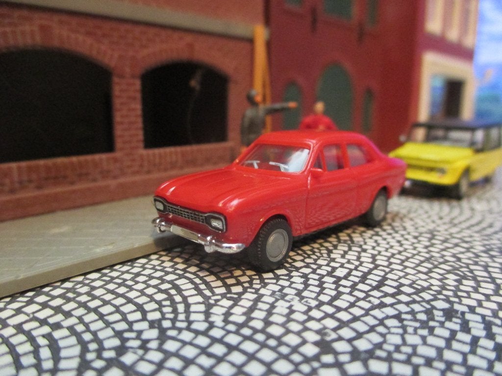1967-1975 Ford Escort Mk.1 Herpa rood, Ophalen of Verzenden, Nieuw, Auto, Herpa