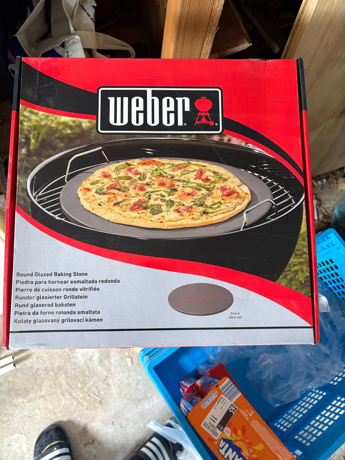 Nieuwe Weber Rond Geglazuurde Baksteen - Pizzasteen 36.5 cm, Ophalen, Nieuw