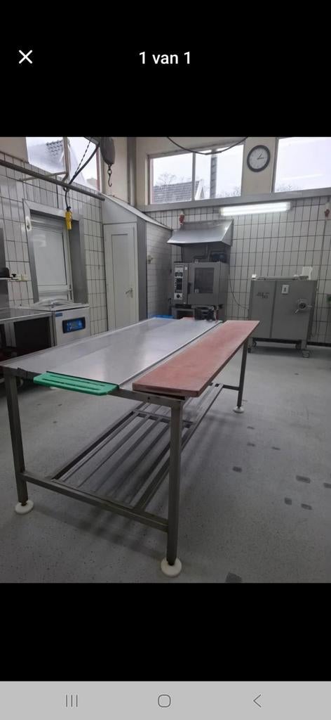 RVS Werktafel met 2 Snijbladen, Doe-het-zelf en Verbouw, Werkbanken, Ophalen