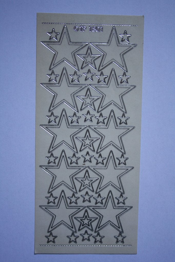 8 st. Sterren zilverkleur borduurstickers creme 8433, Ophalen of Verzenden, Nieuw, Kerst, Overige typen