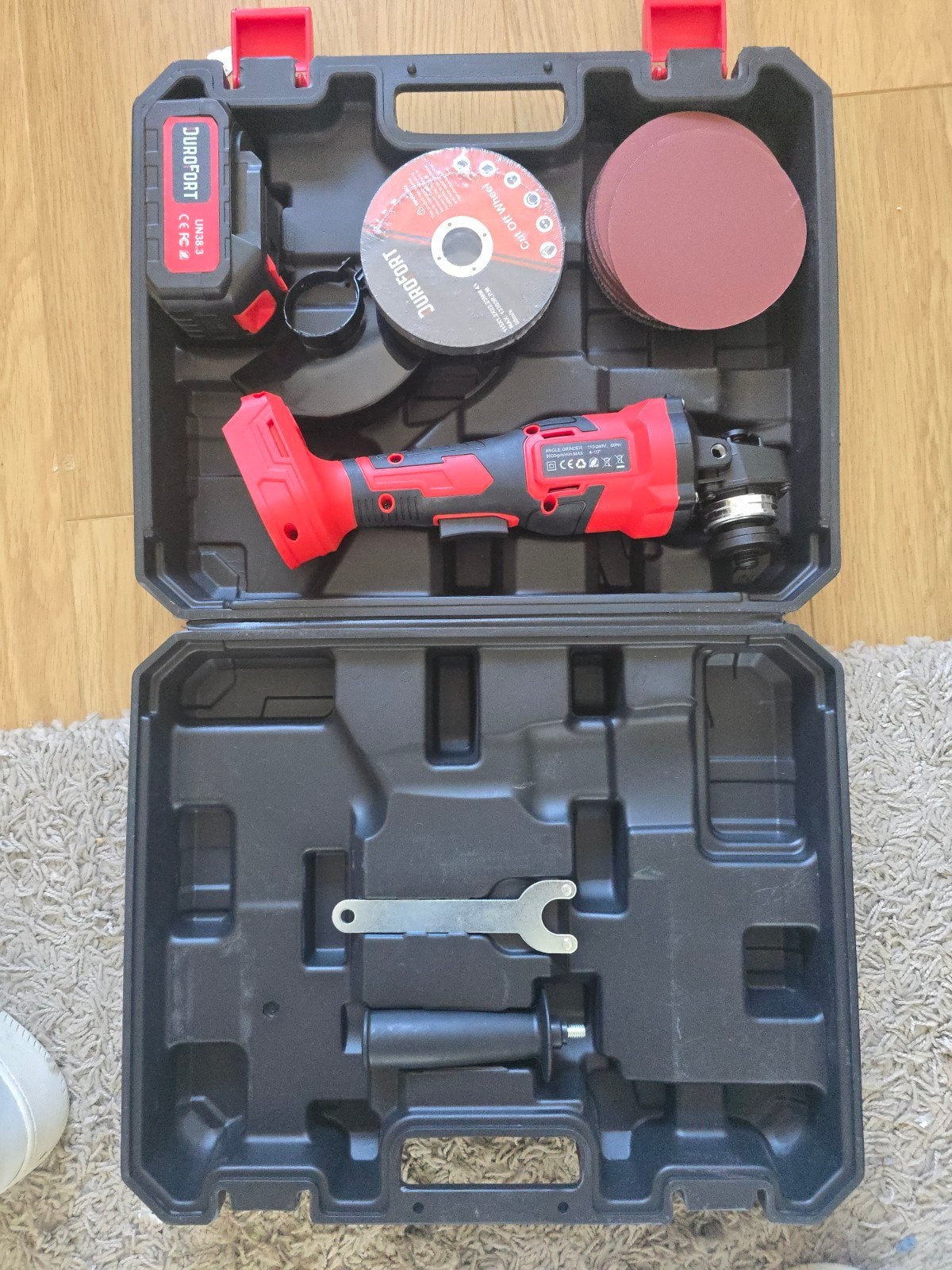 Durofort Haakse Slijpmachine Set - nieuw, Ophalen of Verzenden, Nieuw, Minder dan 700 watt, Haakse handslijpmachine
